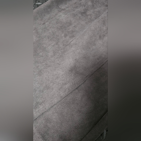 Faux Leather Grey Skirt - Picture 2 of 3